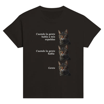 Camiseta Junior Unisex Estampado de Gato "Gente" Michilandia | La tienda online de los fans de gatos