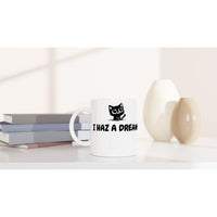 Taza Blanca con Impresión de Gato "Sueños de Miau" Michilandia | La tienda online de los fans de gatos