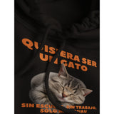 Sudadera con Capucha Unisex Estampado de Gato "Vida de Miau" Michilandia | La tienda online de los fans de gatos