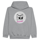 Sudadera con capucha júnior estampado de gato "Puurr Night" Michilandia | La tienda online de los fans de gatos