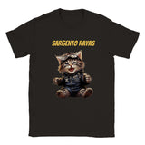 Camiseta unisex estampado de gato "Sargento Rayas" Gelato