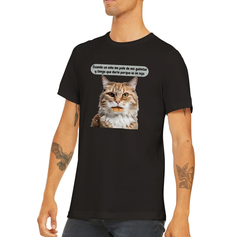 Camiseta unisex estampado de gato "Mis Galletas" Gelato