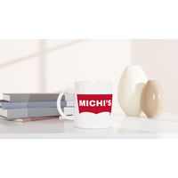 Taza Blanca con Impresión de Gato "Michi's Denim" Michilandia | La tienda online de los fans de gatos