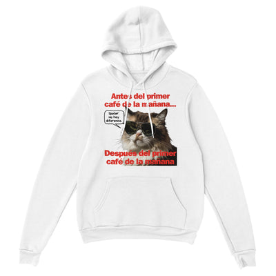 Sudadera con Capucha Unisex Estampado de Gato "Amanecer Grumpy" Michilandia | La tienda online de los fans de gatos