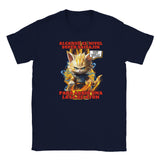 Camiseta júnior unisex estampado de gato "Super Saiyajin Felino" Michilandia | La tienda online de los amantes de gatos