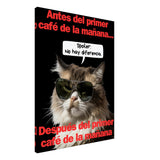 Lienzo de gato "Amanecer Grumpy" Michilandia | La tienda online de los fans de gatos