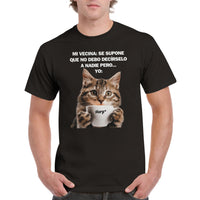 Camiseta Unisex Estampado de Gato 