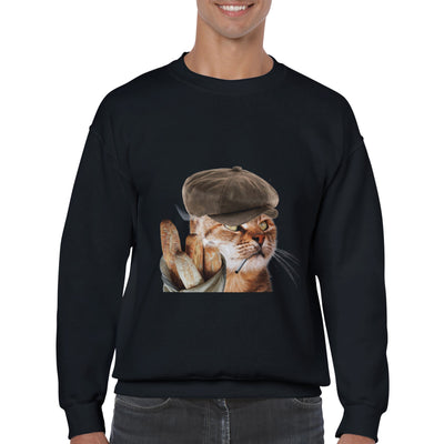 Sudadera Unisex Estampado de Gato 