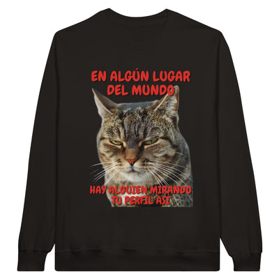 Sudadera Unisex Estampado de Gato 