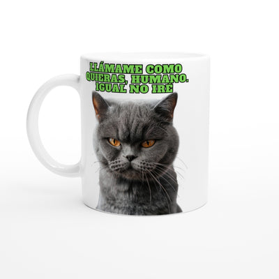 Taza Blanca con Impresión de Gato 