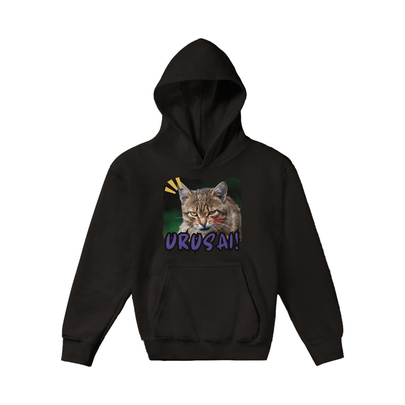 Sudadera con capucha júnior estampado de gato "Silencio!" Michilandia | La tienda online de los amantes de gatos