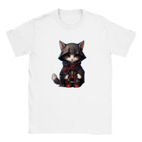 Camiseta júnior unisex estampado de gato 