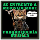 Póster Semibrillante de Gato con Marco Metal "Guardián del Sillón" Michilandia | La tienda online de los amantes de gatos