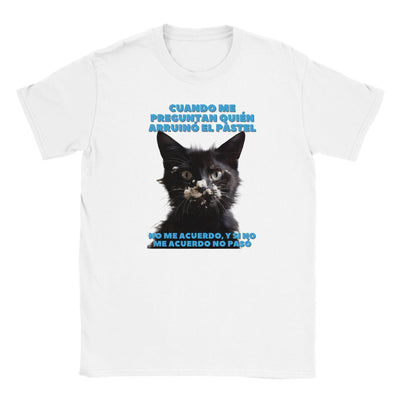 Camiseta Junior Unisex Estampado de Gato 