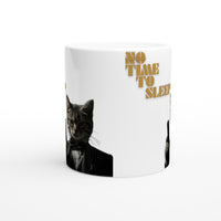 Taza Blanca con Impresión de Gato "Bond, James Miau" Michilandia | La tienda online de los fans de gatos