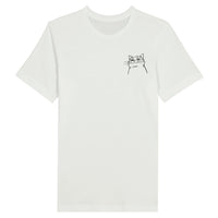 Camiseta Prémium Unisex Bordado de Gato "Mirada Desafiante" Michilandia