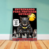 Panel de aluminio impresión de gato "Entrenamiento Nocturno" Michilandia | La tienda online de los amantes de gatos