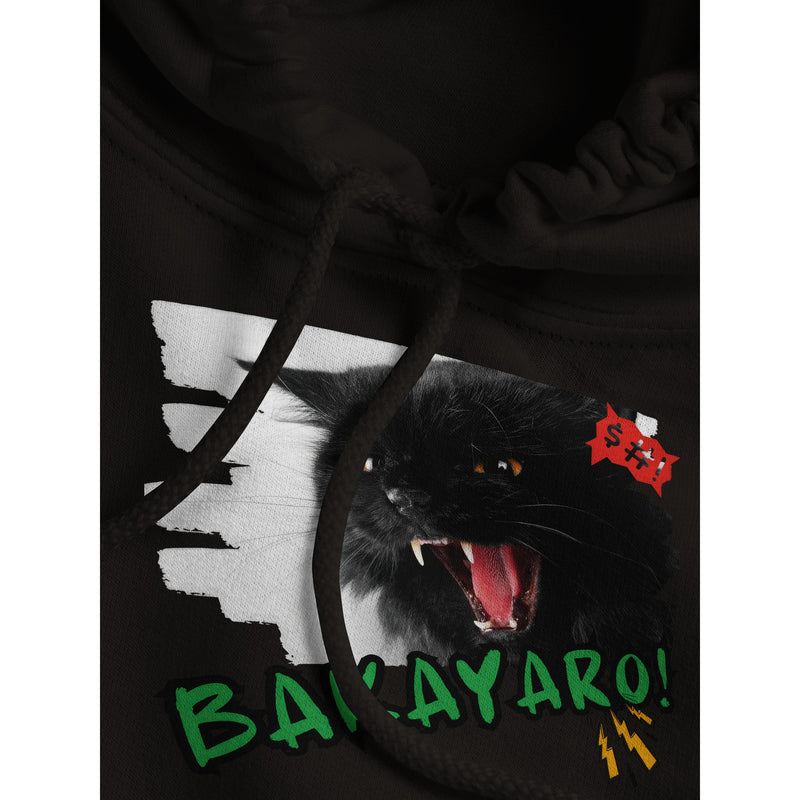 Sudadera con Capucha Unisex Estampado de Gato "Bakayaro!" Michilandia | La tienda online de los amantes de gatos