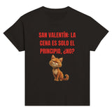 Camiseta Junior Unisex Estampado de Gato "San Valentín Gatuno" Michilandia | La tienda online de los fans de gatos