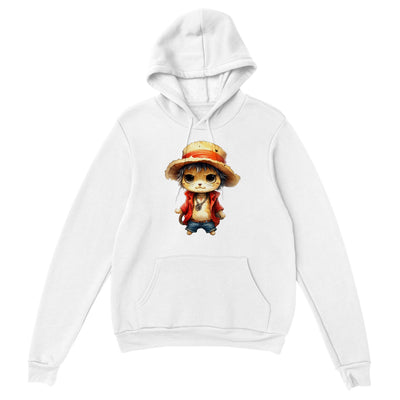 Sudadera con capucha unisex estampado de gato "Miau D. Luffy" Michilandia | La tienda online de los amantes de gatos