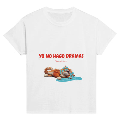 Camiseta Junior Unisex Estampado de Gato 