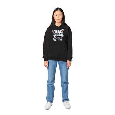 Sudadera con capucha unisex estampado de gato "Sonrisa Diabólica" Gelato