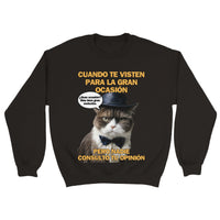 Sudadera Unisex Estampado de Gato 