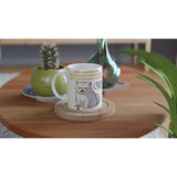 Taza Blanca con Impresión de Gato "Croquetas Mágicas" Michilandia | La tienda online de los fans de gatos
