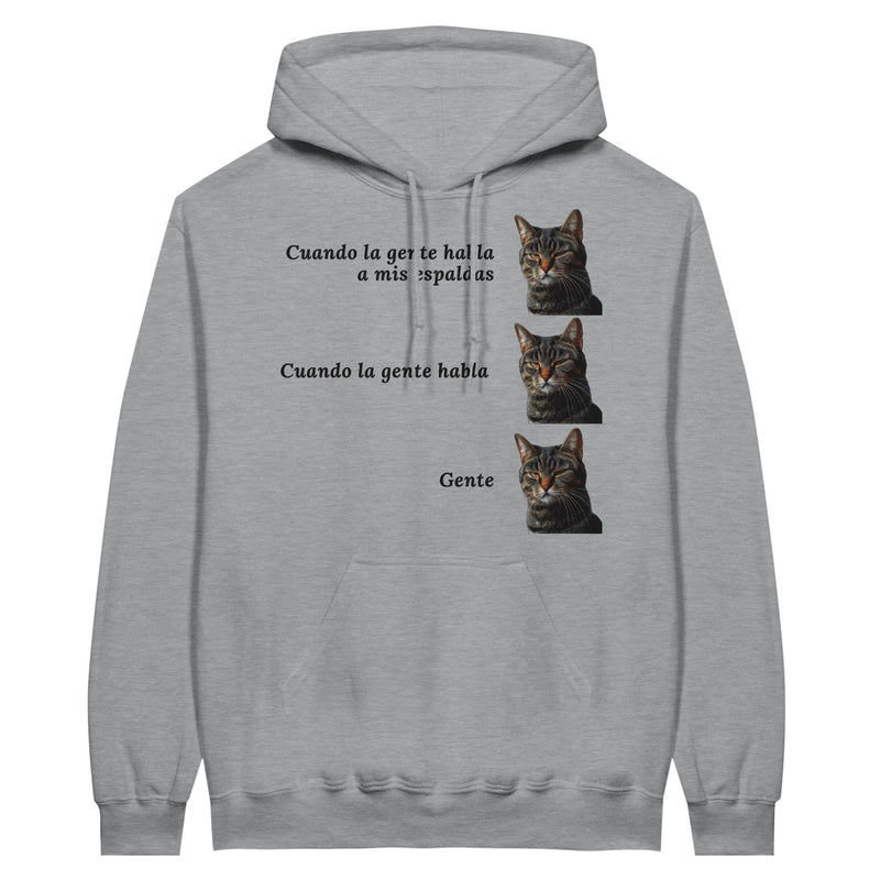 Sudadera con Capucha Unisex Estampado de Gato "Gente" Michilandia | La tienda online de los fans de gatos