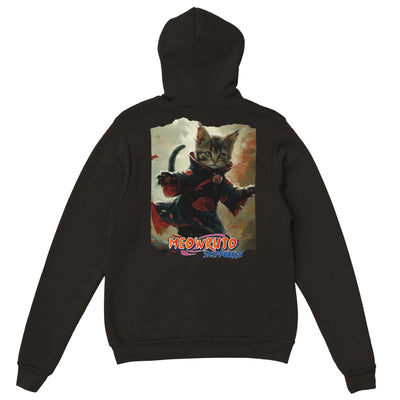 Sudadera con capucha Prémium Unisex Impresión Trasera de Gato 