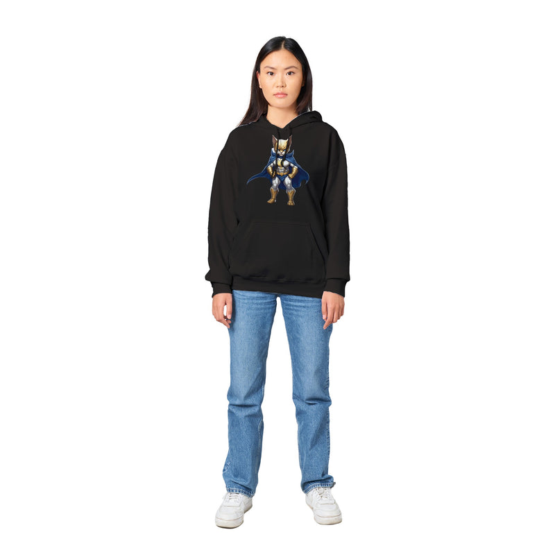 Sudadera con capucha unisex estampado de gato "Centinela Felino" Gelato