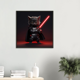 Póster semibrillante de gato con marco metal "Michi Lord Sith" Gelato