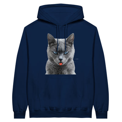 Sudadera con Capucha Unisex Estampado de Gato "Burla Felina" Michilandia