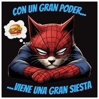 Panel de aluminio impresión de gato "Spider-Siesta" Michilandia | La tienda online de los amantes de gatos