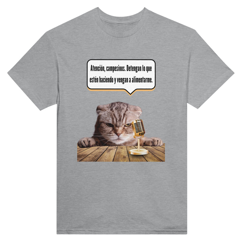 Camiseta Unisex Estampado de Gato "Mandato Felino" Michilandia