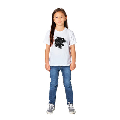 Camiseta Junior Unisex Estampado de Gato "Nieve y Garra" Michilandia | La tienda online de los fans de gatos