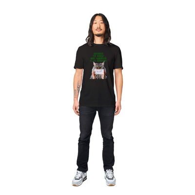 Camiseta unisex estampado de gato "Sonrisa Obligada" Gelato