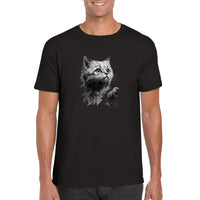 Camiseta unisex estampado de gato "Armonía Felina" Gelato