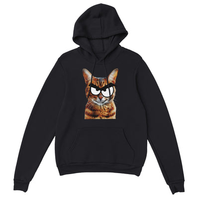 Sudadera con Capucha Unisex Estampado de Gato "Bengala Malicioso" Michilandia