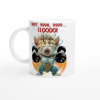 Taza Blanca con Impresión de Gato 