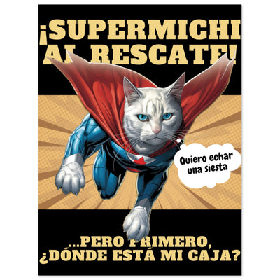 Panel de aluminio impresión de gato "Prioridades" Michilandia | La tienda online de los amantes de gatos