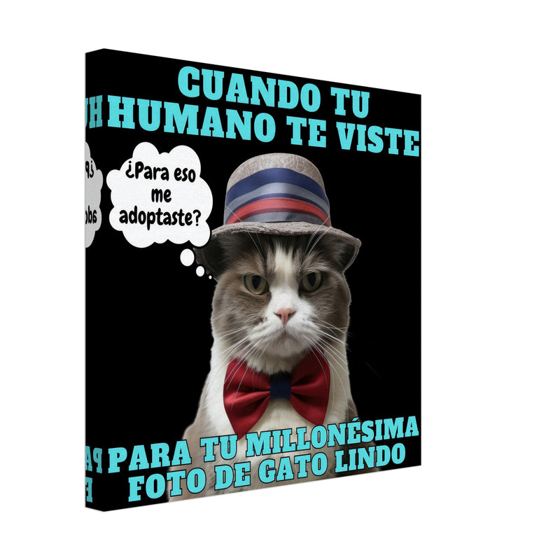 Lienzo de Gato "Modelo Reluctante" Michilandia | La tienda online de los amantes de gatos