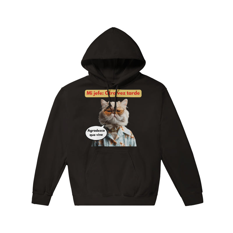 Sudadera con Capucha Unisex Estampado de Gato "Agradecido Miau" Michilandia