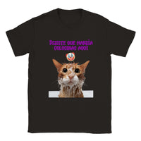 Camiseta unisex estampado de gato "Traición Felina"