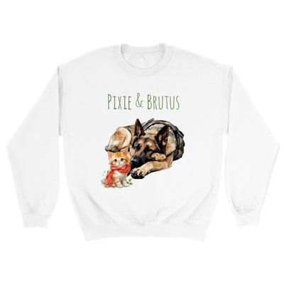 Sudadera unisex estampado de gato "Pixie & Brutus: Dulce Vigilancia" Gelato