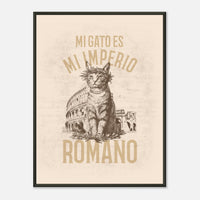 Póster Semibrillante de Gato con Marco Metal "César Felino" Michilandia