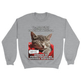 Sudadera Unisex Estampado de Gato "Cinéfilo Dormilón" Michilandia | La tienda online de los amantes de gatos