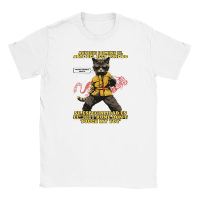 Camiseta júnior unisex estampado de gato 