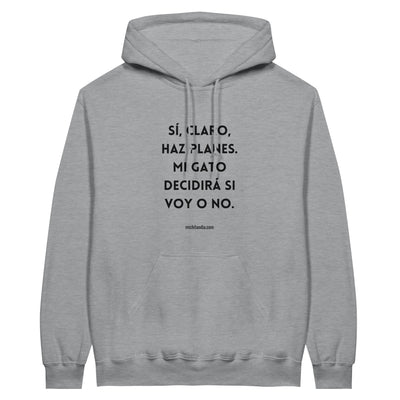 Sudadera con Capucha Unisex Estampado de Gato "Dictador Doméstico" Michilandia | La tienda online de los fans de gatos