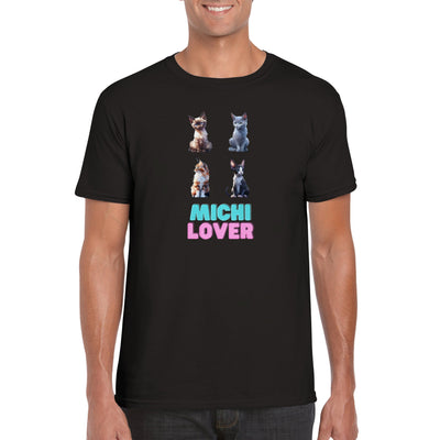 Camiseta unisex estampado de gato "Michi Lover" v3 Gelato